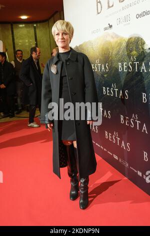 Madrid, Spanien. 07.. November 2022. Marina Fois nimmt an der Premiere des Films 'AS BESTAS' im Verdi-Kino in Madrid Teil. Kredit: SOPA Images Limited/Alamy Live Nachrichten Stockfoto