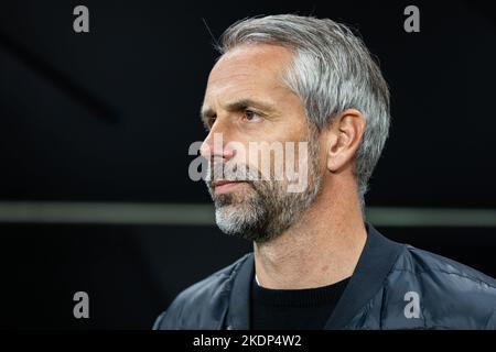 Warschau, Polen. 02.. November 2022. Marco Rose Trainer von RB Leipzig beim UEFA Champions League Group Stage Match zwischen FC Shakhtar Donetsk und RB Leipzig im Marschall Jozef Pilsudski Legia Warsaw Municipal Stadium.Endstand; FC Shakhtar Donetsk 0:4 RB Leipzig. Kredit: SOPA Images Limited/Alamy Live Nachrichten Stockfoto