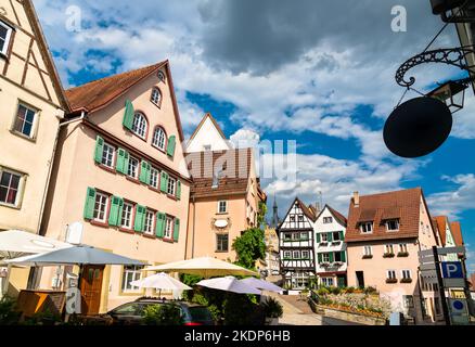 Traditionelle Architektur von Bad Wimpfen bei Heilbronn in der süddeutschen Region Baden-Württemberg Stockfoto