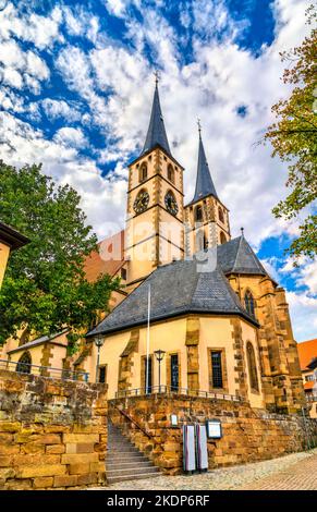 Evangelische Kirche Bad Wimpfen bei Heilbronn in der süddeutschen Region Baden-Württemberg Stockfoto