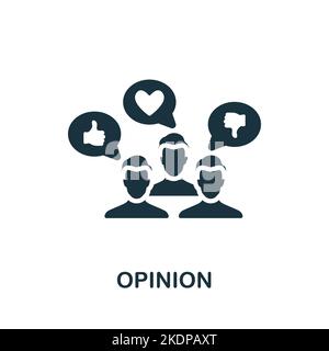 Meinungssymbol. Monochromes, einfaches Kundenbeziehungssymbol für Vorlagen, Webdesign und Infografiken Stock Vektor