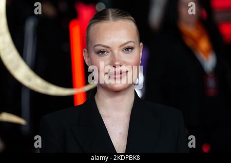 München, Deutschland. 07.. November 2022. Cheyenne Ochsenknecht kommt zur deutschen Premiere des Films 'die Zauberflöte - das Vermächtnis der Zauberflöte' am Gärtnerplatztheater an. Quelle: Sven Hoppe/dpa/Alamy Live News Stockfoto