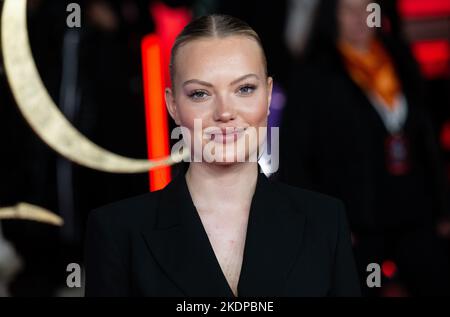 München, Deutschland. 07.. November 2022. Cheyenne Ochsenknecht kommt zur deutschen Premiere des Films 'die Zauberflöte - das Vermächtnis der Zauberflöte' am Gärtnerplatztheater an. Quelle: Sven Hoppe/dpa/Alamy Live News Stockfoto