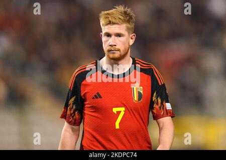 Aktenfoto vom 22-09-2022 von Kevin De Bruyne aus Belgien. Star-Spieler für Belguim. Vor vier Jahren war Belgien durch das Qualifying gecruised. Doch ihre vielgelebte goldene Generation hat ihre besten Zeiten hinter sich und hat eine letzte Chance, aus Potenzial Silber zu machen. De Bruyne steht wohl auf dem Höhepunkt seiner Kräfte, aber Eden Hazard und Romelu Lukaku haben lange Kämpfe auf Vereinsebene ertragen. Ausgabedatum: Dienstag, 8. November 2022. Stockfoto