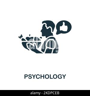 Psychologie-Symbol. Monochrom Simple Detox Diet Icon für Vorlagen, Webdesign und Infografiken Stock Vektor