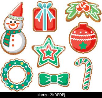 Weihnachten Dekoration Elemente Kollektion Illustration Stock Vektor