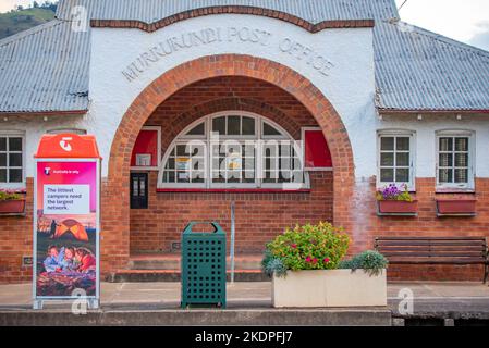 Das ehemalige Gebäude der Murrurundi Australia Post, das 1861 als Telegraph Office und 1870 als Post eröffnet wurde, ist ein privat geführtes Sing 2016 Stockfoto
