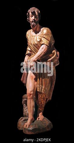 Saint Roch (um 1526-1532) von Alonso de Berruguete (1489-1561) spanischer Maler Bildhauer aus der Spanischen Renaissance. Stockfoto