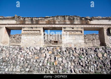 San Pablo Villa de Mitla, Oaxaca, Mexiko, 31.. Dezember 2018, Palast von Mitla, der wichtigste der Zapotekenkultur. Stockfoto