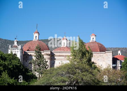 San Pablo Villa de Mitla, Oaxaca, Mexiko, 31.. Dezember 2018, Palast von Mitla, der wichtigste der Zapotekenkultur. Stockfoto