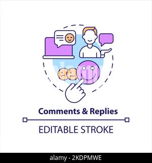 Symbol für das Konzept „Kommentare und Antworten“ Stock Vektor