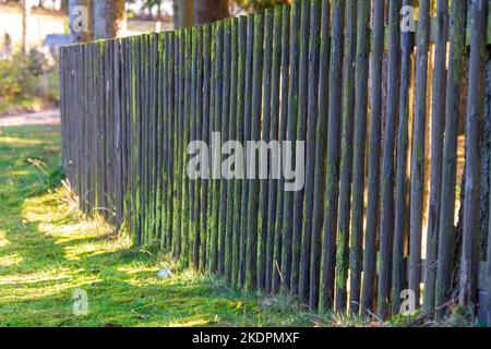 Traditioneller Holzzaun in Niederösterreich Stockfoto