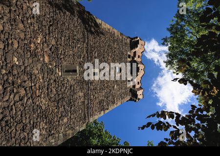 Der Piastenturm, Teil des Schlosses Cieszyn, einer Hochburg der Gotik und Renaissance in der Grenzstadt Cieszyn in Polen Stockfoto