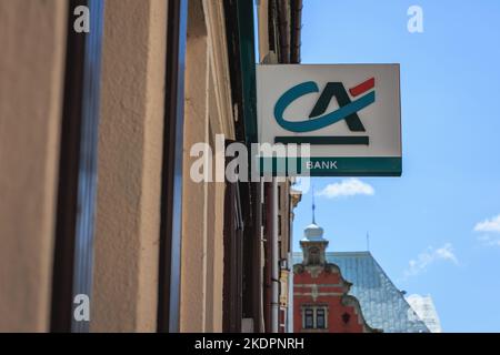 Altstadt von Cieszyn Grenzstadt in Polen Stockfoto