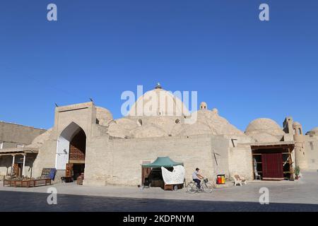 Toki Zargaron (Juwelierbasar), Khodja Nurobod Street, Historic Centre, Bukhara, Provinz Bukhara, Usbekistan, Zentralasien Stockfoto