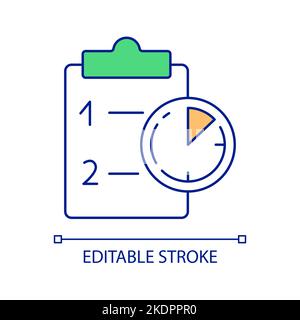 Zeitmanagement-RGB-Farbsymbol Stock Vektor