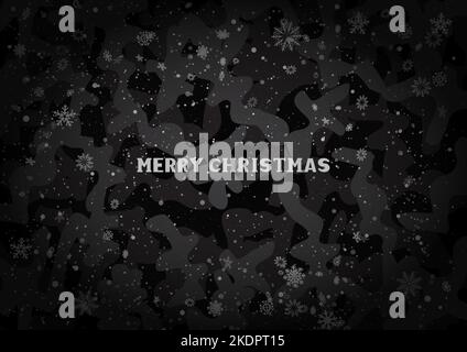 Winter Schneefall Weihnachten Camouflage Textur Stock Vektor