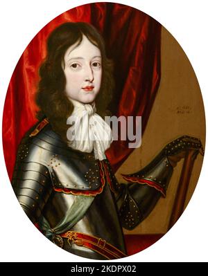 Wilhelm III. (1650-1702) Prinz von Orange und König von England, Schottland und Irland (1689-1702) als Junge im Alter von zehn Jahren, Porträt in Öl auf Tafel von Abraham Ragueneau, 1661 Stockfoto