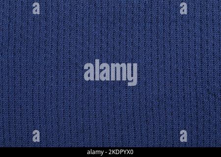 Echten deep blue Gestrick mit ornamentalen Muster strukturierten Hintergrund Stockfoto