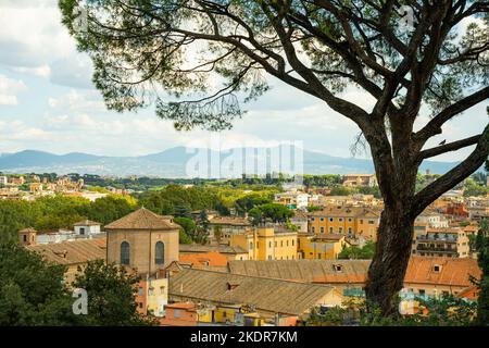 Blick auf Rom im Sommer Stockfoto