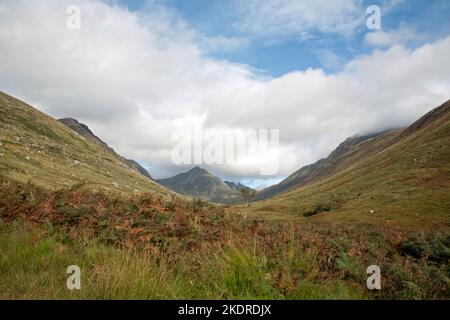 CIR Mhor steigt über Glen Rosa auf der Isle of Arran North Ayrshire Schottland Stockfoto