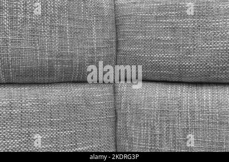 Möbel grau Polsterung vintage Sofa klassisch, Retro Dekoration Material antike Inneneinrichtung Stoff. Stockfoto