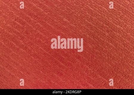 Roter Abstrakter Teppich Oberflächenstruktur Stoff Vintage Hintergrund Material Textil. Stockfoto