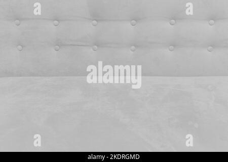 Grau Stoff Polsterung Sofa Muster Design Möbelstil Dekor Textur Hintergrund Dekoration vintage grau abstrakt. Stockfoto