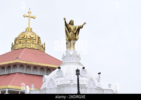 Statue von Christus in der Edappally Kirche, Kochi, Kerala. Stockfoto