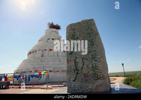 Innere Mongolei West ujimqin: buddhistischer Schrein erster großer Aobao Zautra fünf Tage lang Stockfoto