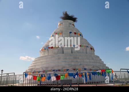 Innere Mongolei West ujimqin: buddhistischer Schrein erster großer Aobao Zautra fünf Tage lang Stockfoto