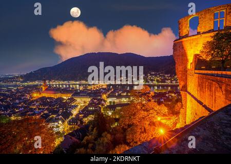 Blick über Heidelberg, Deutschland Stockfoto