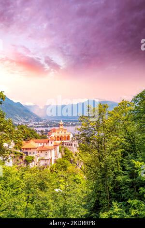 Madonna del Sasso, Locarno, Schweiz Stockfoto