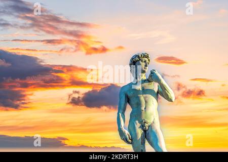 Statue von Michelangelo, Florenz, Italien Stockfoto