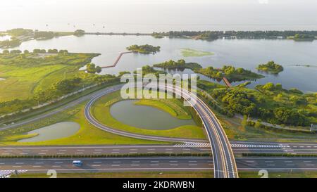 Wuxi Taihu See Landschaft Stockfoto