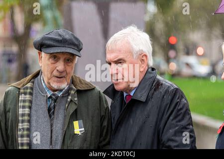 London, Großbritannien. 8.. November 2022. Veteranen des Atomtests fordern, in London als „missing Medal“ anerkannt zu werden Kredit: Ian Davidson/Alamy Live News Stockfoto