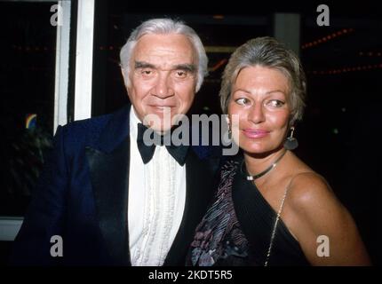 Lorne Greene und Nancy Deale um die 1980er Jahre Credit: Ralph Dominguez/MediaPunch Stockfoto