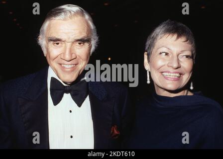 Lorne Greene und Nancy Deale um die 1980er Jahre Credit: Ralph Dominguez/MediaPunch Stockfoto