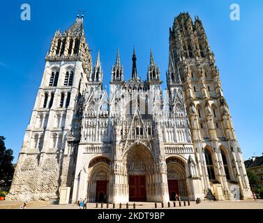 Rouen Normandie Frankreich. Kathedrale Notre-Dame Stockfoto