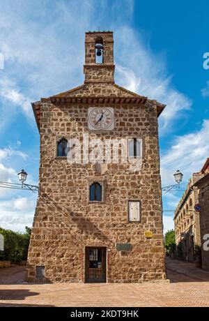 Palazzo Comunale (Rathaus) oder Archivpalast (Palazzo dell'Archivio), Sovana, Toskana, Italien Stockfoto