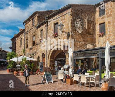 Piazza del Pretorio, Sovana, Toskana, Italien Stockfoto