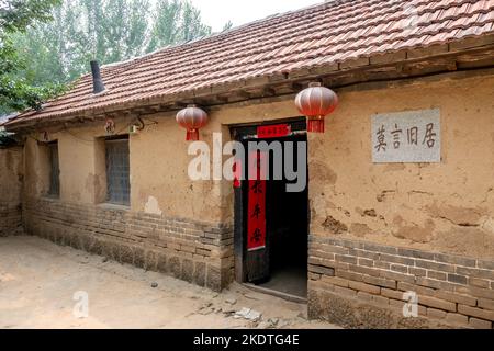 Shandong gaomi Nordost Township: Mo yan lebt Stockfoto