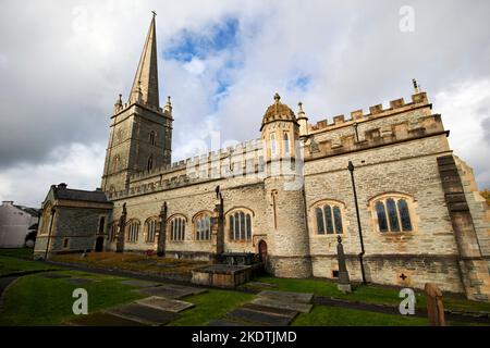 St Columbs Kathedrale in Derry die erste zweckmäßig gebaute protestierende Kathedrale derry londonderry Nordirland Stockfoto