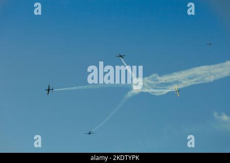 Präsentation des Demonstrationsgeschwaders der brasilianischen Luftwaffe in Fortaleza Ceara nordöstlich von Brasilien Stockfoto