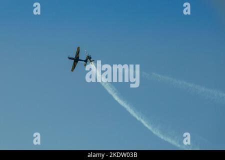 Präsentation des Demonstrationsgeschwaders der brasilianischen Luftwaffe in Fortaleza Ceara nordöstlich von Brasilien Stockfoto