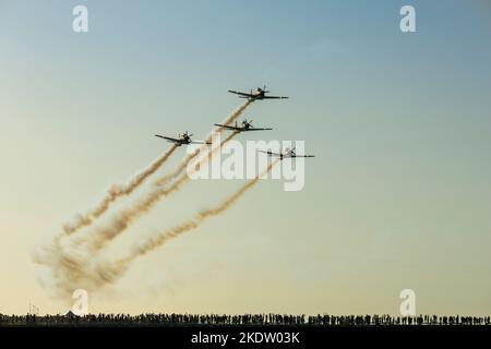 Präsentation des Demonstrationsgeschwaders der brasilianischen Luftwaffe in Fortaleza Ceara nordöstlich von Brasilien Stockfoto