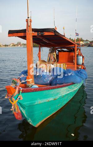 Fischerboot Kampot Kambodscha Stockfoto