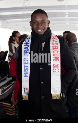 Saint-Malo, Frankreich. 5.. November 2022. Jordan Morisset, Mister Royal Guadeloupe 2022 anwesend im Dorf der Route du Rhum 2022 am 5. November 2022. Stockfoto