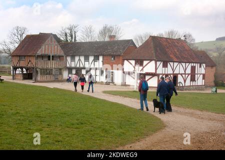 Weald & Downland Open Air Museum im Winter, Singleton, West Sussex, England Stockfoto