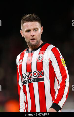 Sheffield, Großbritannien. 08.. November 2022. Oliver Norwood #16 von Sheffield United während des Sky Bet Championship-Spiels Sheffield United gegen Rotherham United in der Bramall Lane, Sheffield, Großbritannien, 8.. November 2022 (Foto von Ben Early/News Images) in Sheffield, Großbritannien am 11/8/2022. (Foto von Ben Early/News Images/Sipa USA) Quelle: SIPA USA/Alamy Live News Stockfoto